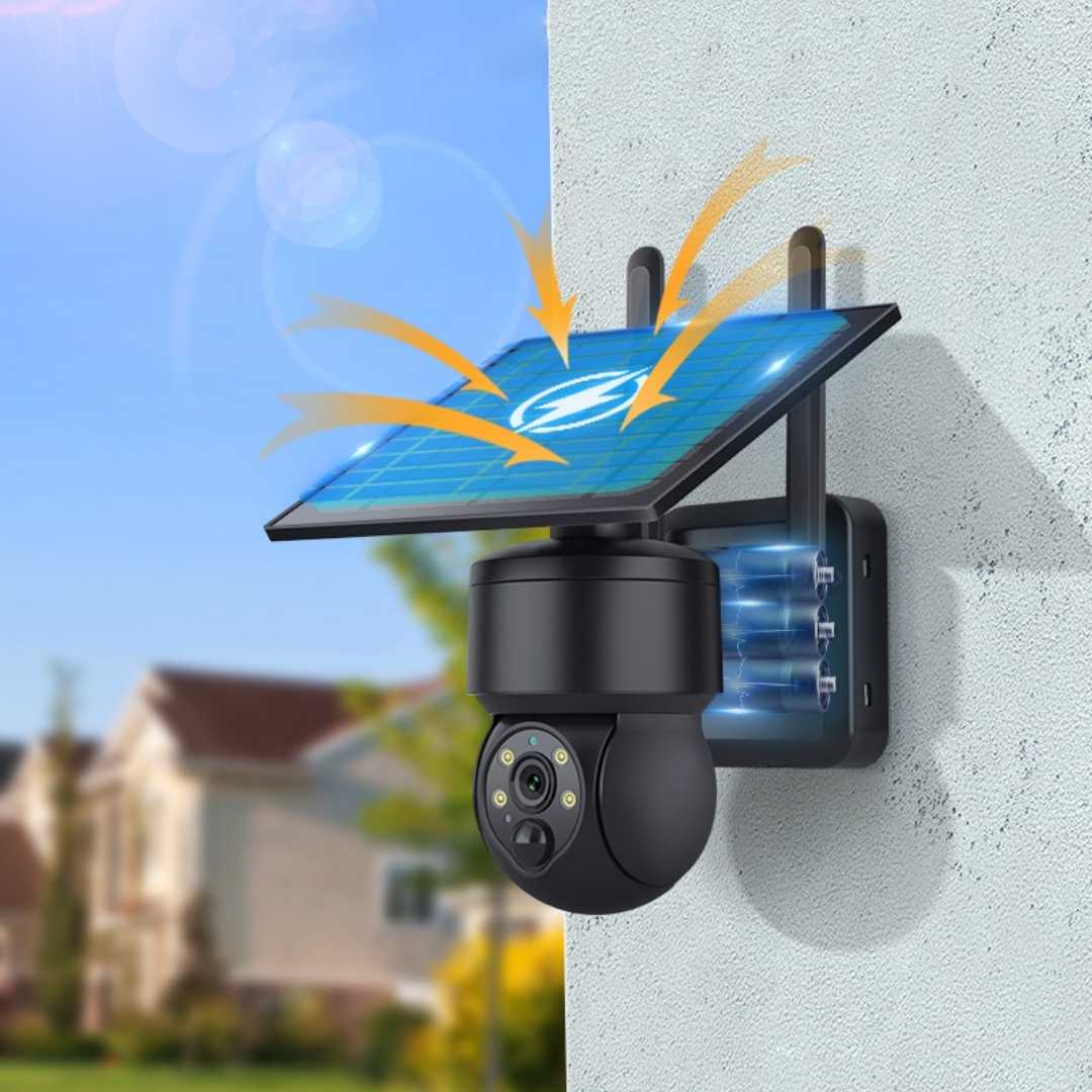Pitch-Black Outdoor Solar Security Camera 8MP 4K Full HD 4G + WIFI (Copy)