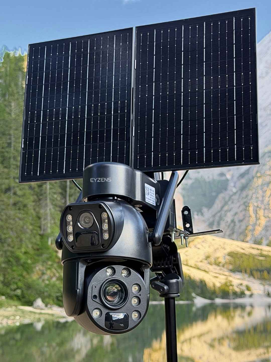 3,300ft Range 36x Zoom - 4K Solar Security Camera – 24/7 Recording No Fees No WiFi