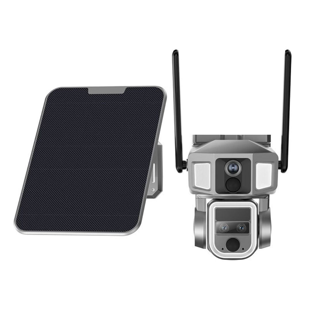 4K 15MP - 12x Zoom 2,300ft Range - Solar Security Camera – 100% Solar Powered