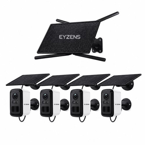 PoE NVR Security System AI Sensors - 4× 4K Bullet Cameras 4G | 5G White