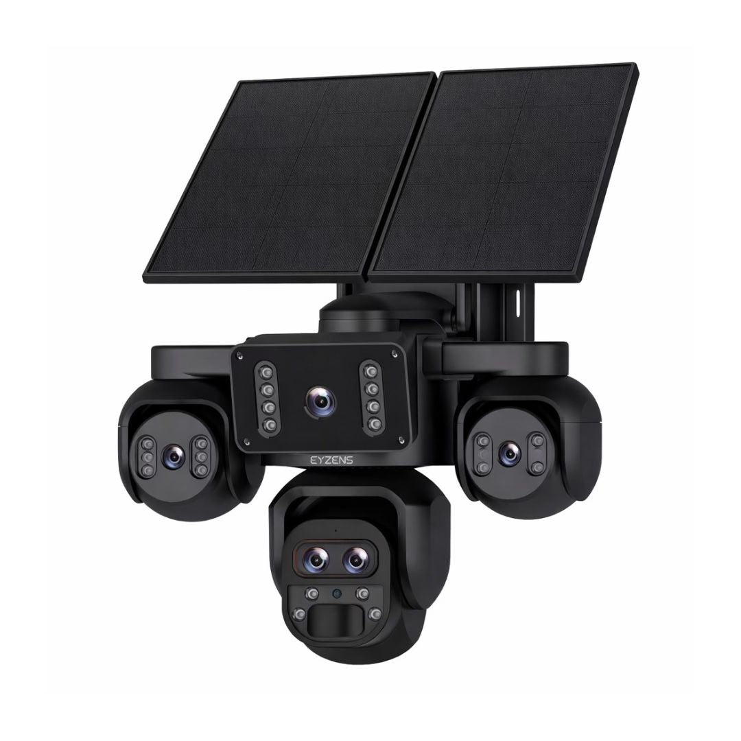Solar Security Camera 20x Optical Zoom - 5 Lens 4K WiFi 100% Solar Powered