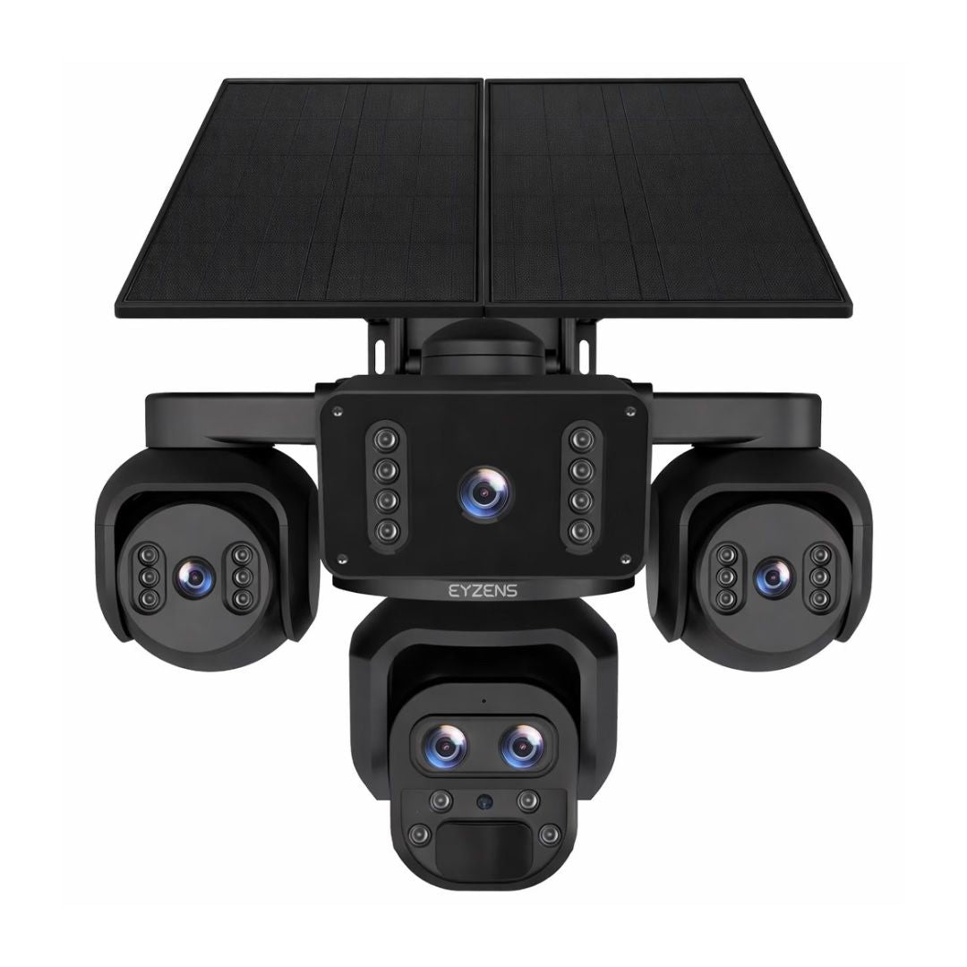 Solar Security Camera 20x Optical Zoom - 5 Lens 4K WiFi 100% Solar Powered