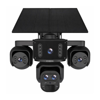 20x Optical Zoom - 5 Lens 4K Solar Security Camera – 100% Solar Powered, NO Electricity NO WiFi