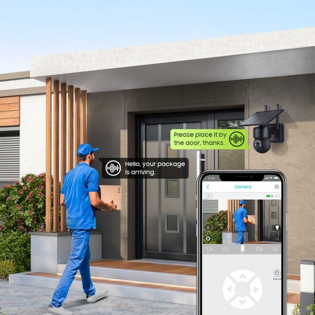 Pitch-Black Outdoor Solar Security Camera 8MP 4K Full HD 4G + WIFI (Copy)