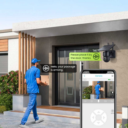 Pitch-Black Outdoor Solar Security Camera 8MP 4K Full HD 4G + WIFI (Copy)