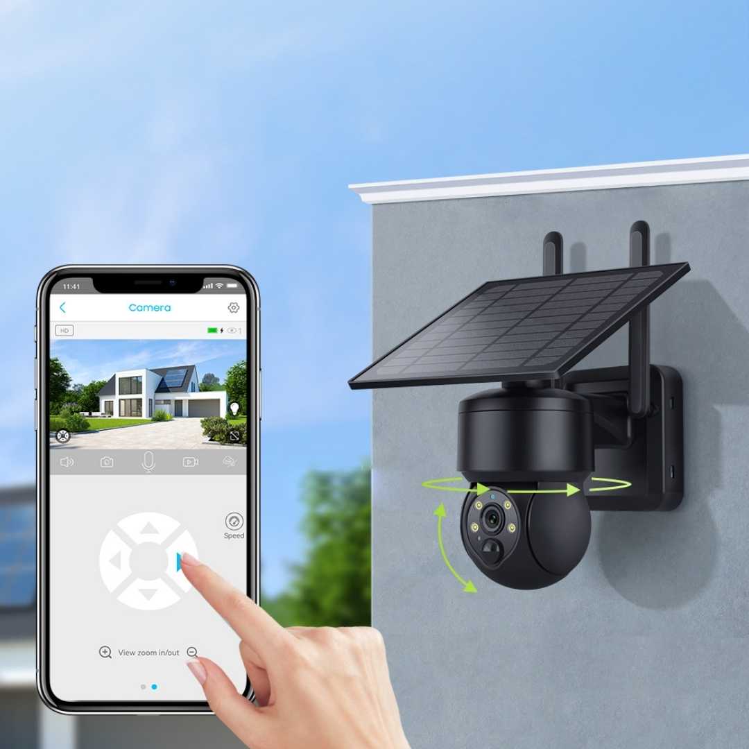 Pitch-Black Outdoor Solar Security Camera 8MP 4K Full HD 4G + WIFI (Copy)