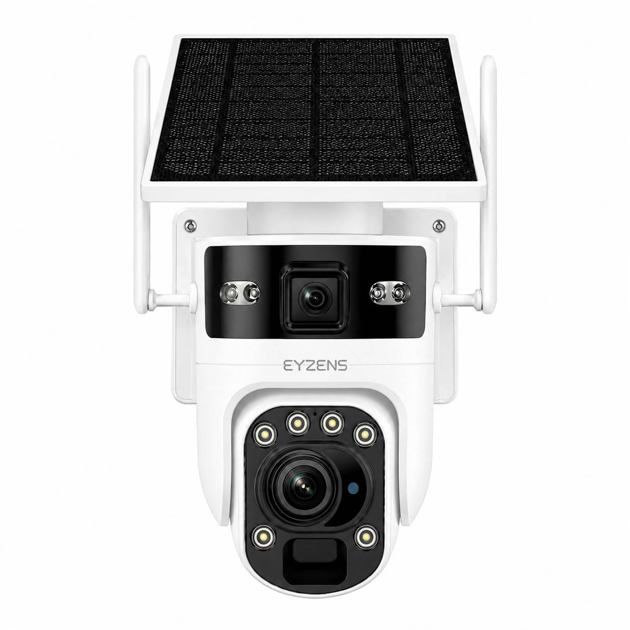 36x Optical Zoom - 4K Solar Security Camera – 100% Solar Powered, NO Electricity NO WiFi | White