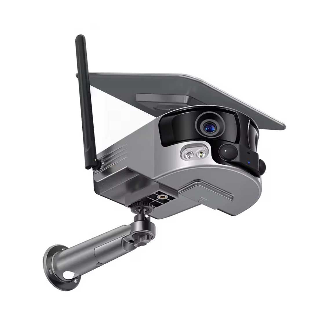 4K 180° Ultra Wide Fisheye-Lens Solar Powered Security Camera (no monthly fees)