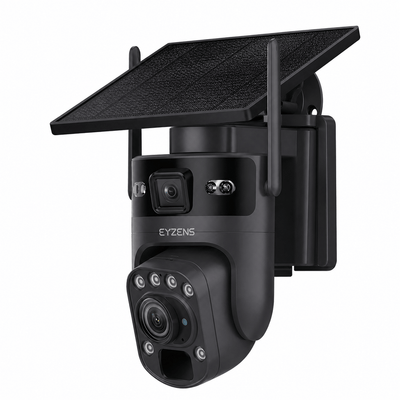 10x Optical Zoom - 1,700ft Range 4K Solar Security Camera WiFi