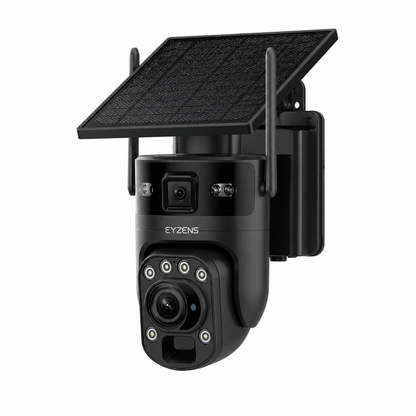 10x Optical Zoom - 1,700ft Range 4K Solar Security Camera WiFi