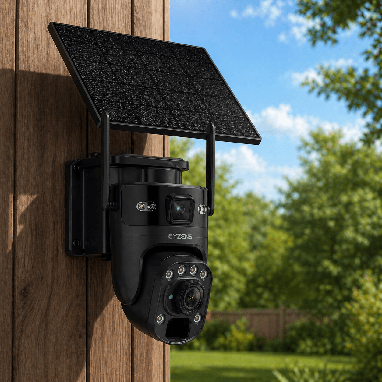 36x Optical Zoom - 4K Solar Security Camera – 100% Solar Powered, NO Electricity NO WiFi | White