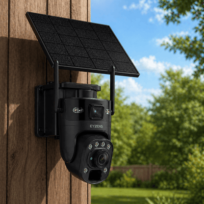 36x Optical Zoom - 4K Solar Security Camera – 100% Solar Powered, NO Electricity NO WiFi | White