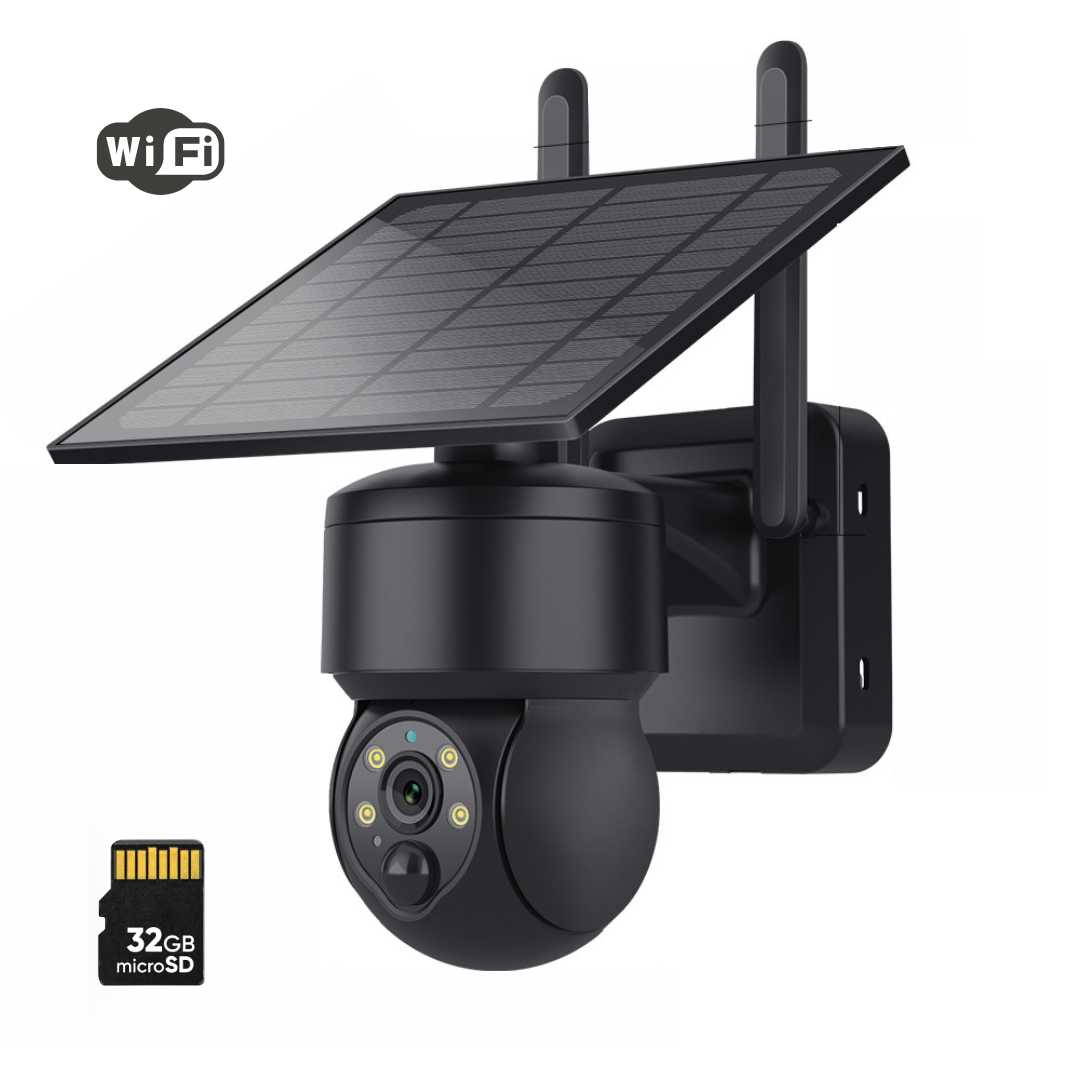 Pitch-Black Outdoor Solar Security Camera 8MP 4K Full HD 4G + WIFI (Copy)