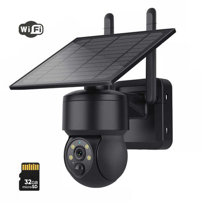 Pitch-Black Outdoor Solar Security Camera 8MP 4K Full HD 4G + WIFI (Copy)