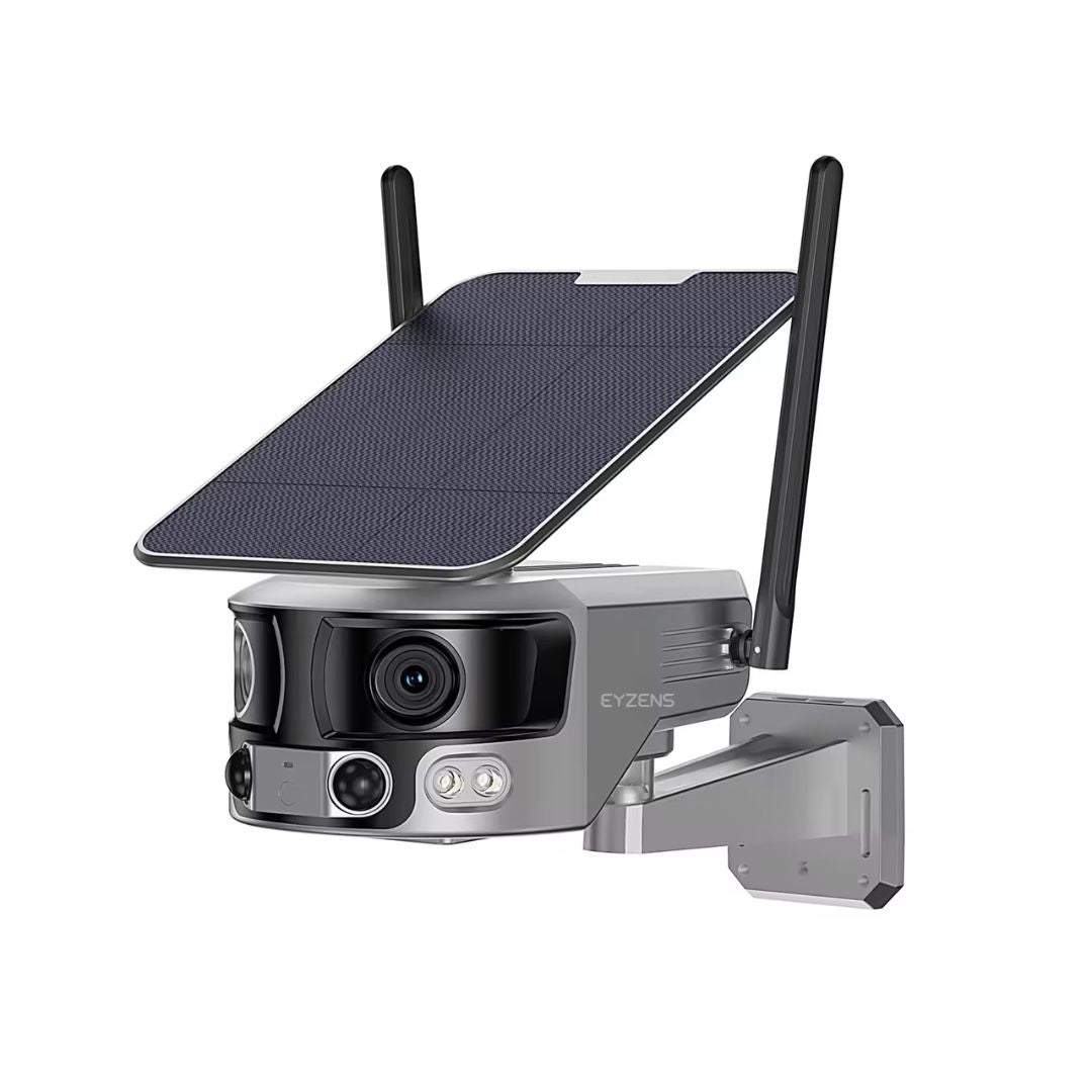 4K 180° Ultra Wide Fisheye-Lens Solar Powered Security Camera (no monthly fees)