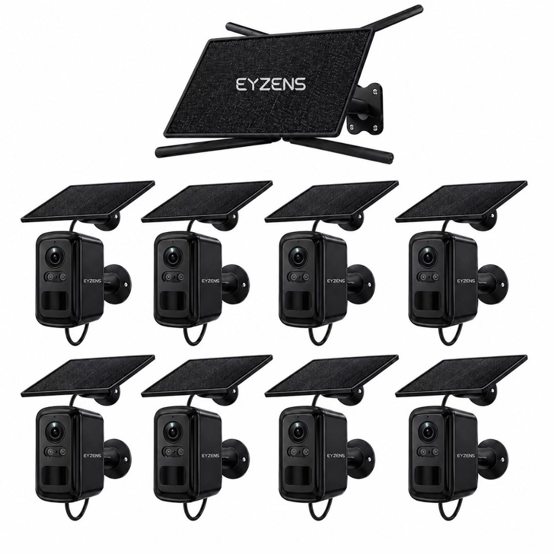 PoE NVR Security System AI Sensors - 8× 4K Bullet Cameras 4G | 5G Black
