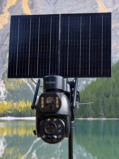 3,300ft Range 36x Zoom - 4K Solar Security Camera – 24/7 Recording No Fees No WiFi