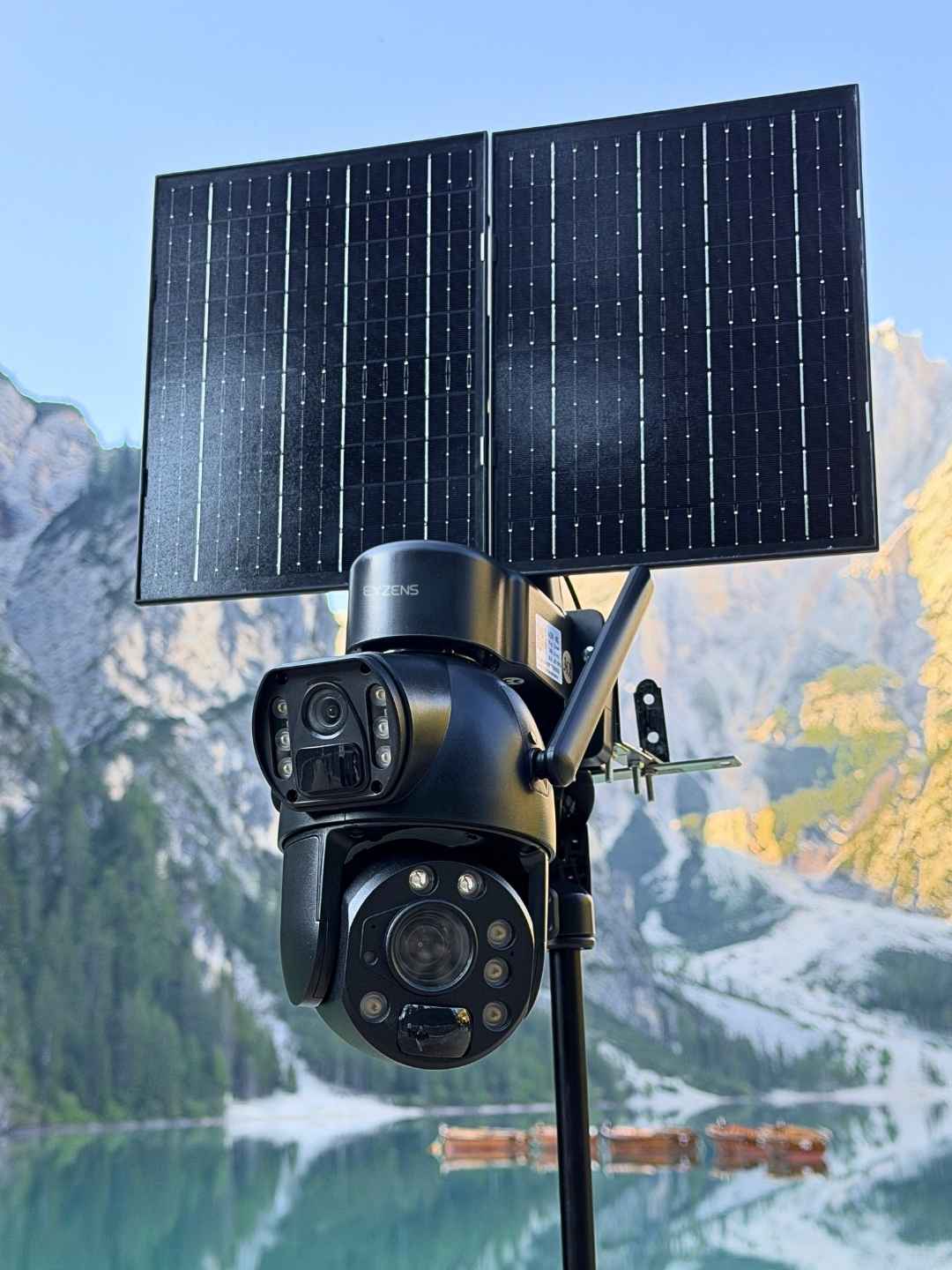 3,300ft Range 36x Zoom - 4K Solar Security Camera – 24/7 Recording No Fees No WiFi