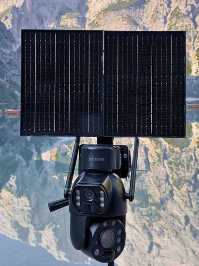 3,300ft Range 36x Zoom - 4K Solar Security Camera – 24/7 Recording No Fees No WiFi