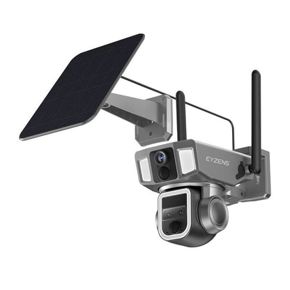 4K 15MP - 12x Zoom 2,300ft Range - Solar Security Camera – 100% Solar Powered