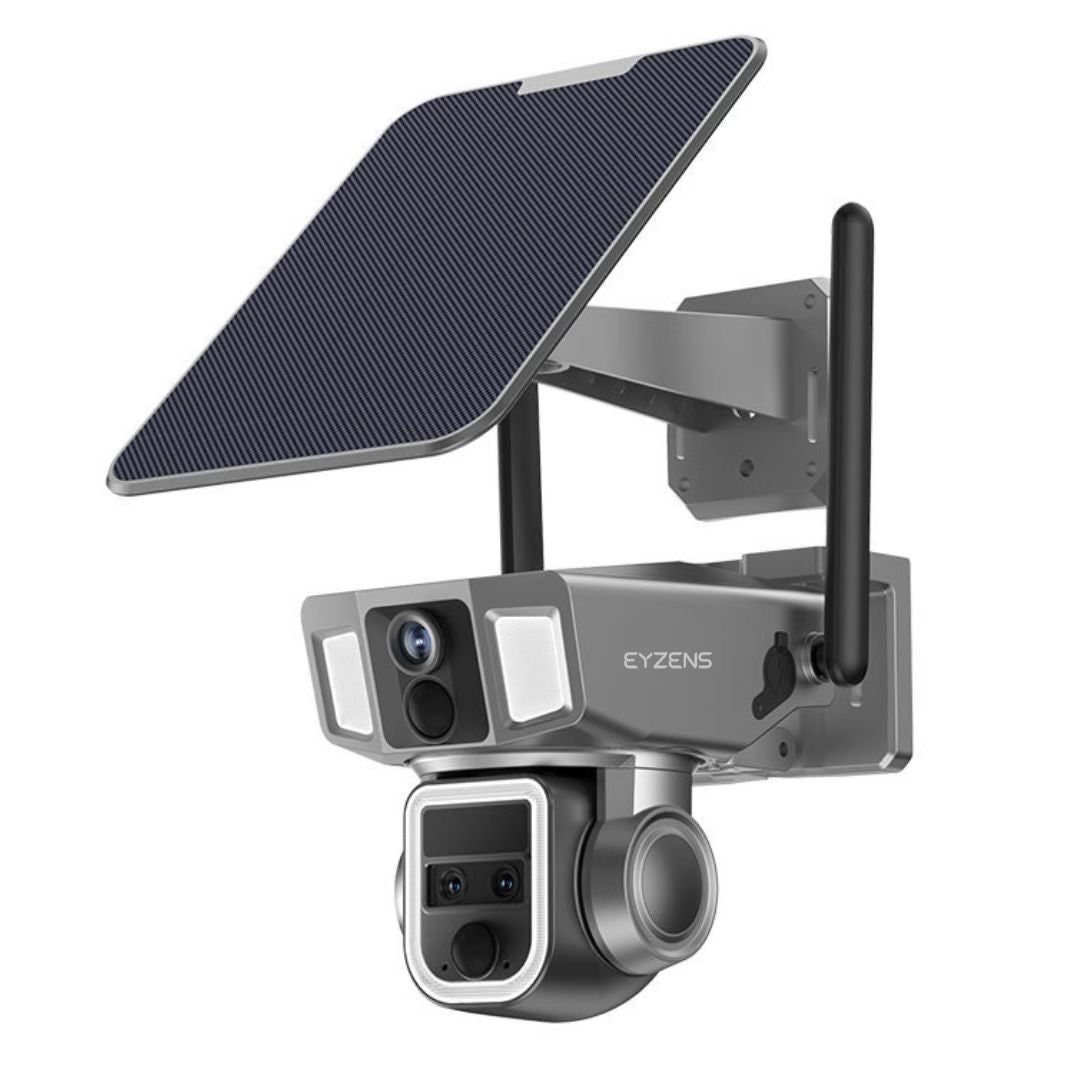 4K 15MP - 12x Zoom 2,300ft Range - Solar Security Camera – 100% Solar Powered